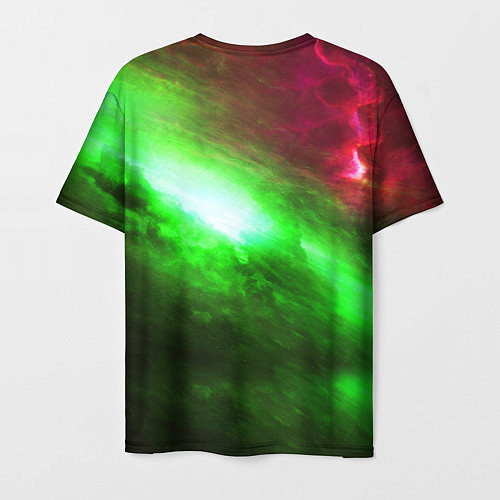 Мужская футболка Зеленый космос бесконечность / 3D-принт – фото 2