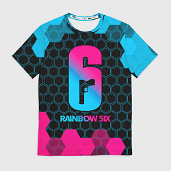 Футболка мужская Rainbow Six - neon gradient, цвет: 3D-принт
