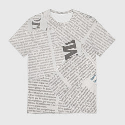 Мужская футболка Белая газета