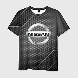 Футболка мужская Nissan метал карбон, цвет: 3D-принт