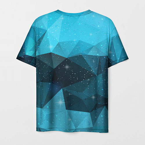 Мужская футболка Полигональный космос / 3D-принт – фото 2