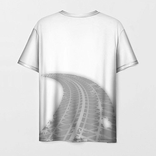 Мужская футболка Citroen speed на светлом фоне со следами шин: симв / 3D-принт – фото 2
