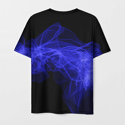 Мужская футболка Синяя звуковая волна / 3D-принт – фото 2