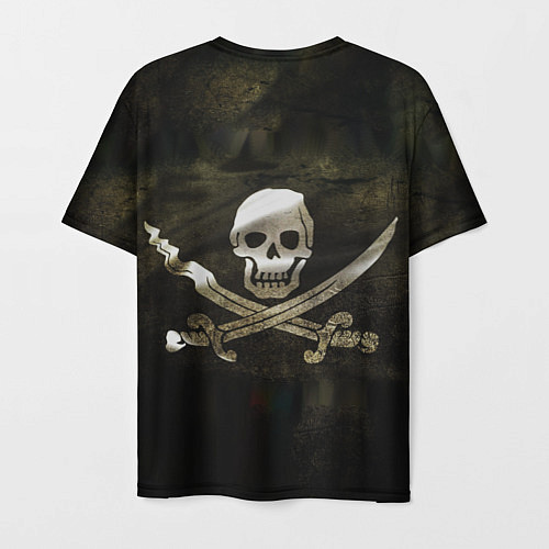 Мужская футболка Пиратский флаг - череп с ножами / 3D-принт – фото 2