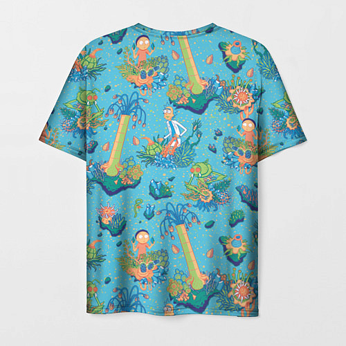 Мужская футболка Pattern toxic Rick and Morty / 3D-принт – фото 2