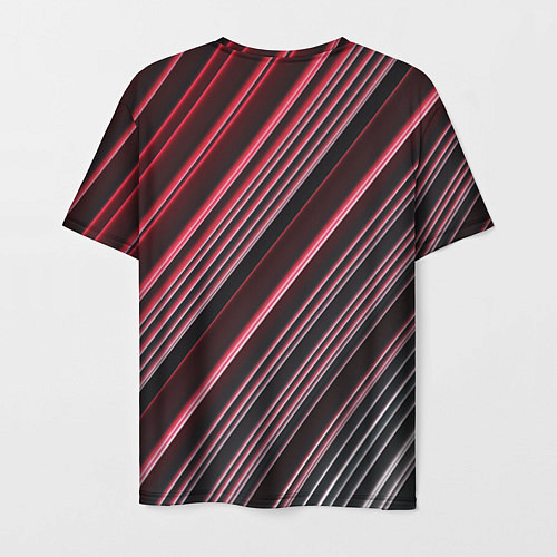 Мужская футболка Абстрактные неоновые линии и полосы / 3D-принт – фото 2