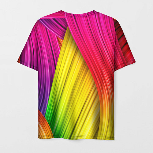 Мужская футболка Multicolored ribbons / 3D-принт – фото 2