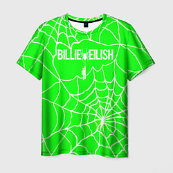 Футболка мужская Billie Eilish - паутина, цвет: 3D-принт