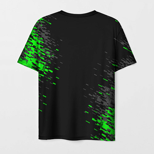 Мужская футболка Билли Айлиш зелёная краска / 3D-принт – фото 2