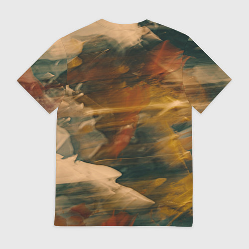 Мужская футболка Туманные сюрреалистичные краски / 3D-принт – фото 2