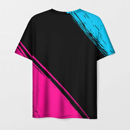 Мужская футболка Bring Me the Horizon - neon gradient: надпись, сим / 3D-принт – фото 2