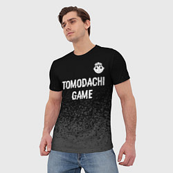 Футболка мужская Tomodachi Game glitch на темном фоне: символ сверх, цвет: 3D-принт — фото 2