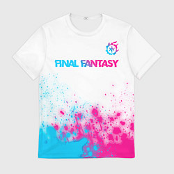 Футболка мужская Final Fantasy neon gradient style: символ сверху, цвет: 3D-принт