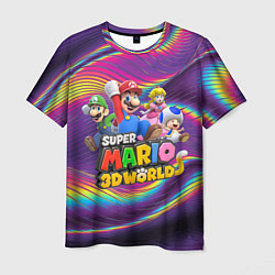 Футболка мужская Герои Super Mario 3D World - Nintendo, цвет: 3D-принт