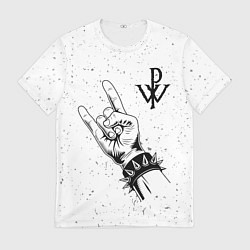 Футболка мужская Powerwolf и рок символ, цвет: 3D-принт