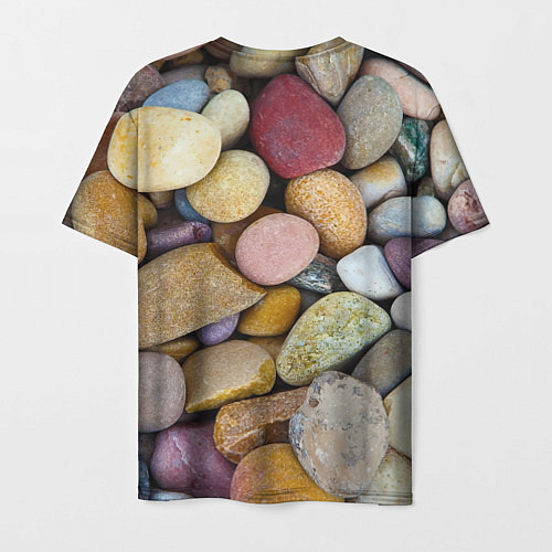 Мужская футболка Морская галька - пляж / 3D-принт – фото 2
