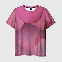 Футболка мужская Розовые геометрические фигуры, цвет: 3D-принт