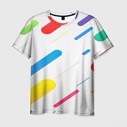 Футболка мужская Разноцветные круги и полосы, цвет: 3D-принт