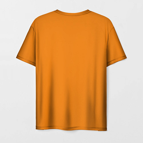 Мужская футболка Человек-бензопила Дэндзи на оранжевом фоне / 3D-принт – фото 2