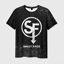 Футболка мужская Sally Face с потертостями на темном фоне, цвет: 3D-принт