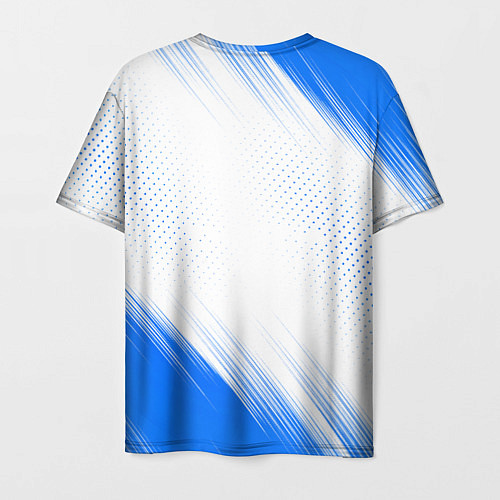 Мужская футболка Bmw синяя текстура / 3D-принт – фото 2