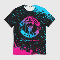 Футболка мужская Manchester United - neon gradient, цвет: 3D-принт