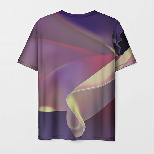 Мужская футболка Абстрактные объёмные волны бархата / 3D-принт – фото 2