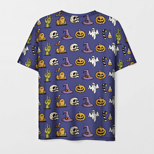 Мужская футболка Halloween pattern / 3D-принт – фото 2