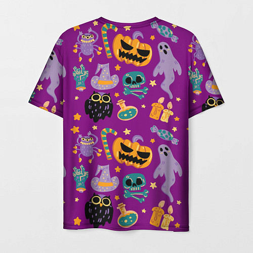 Мужская футболка Happy Halloween - holiday pattern / 3D-принт – фото 2