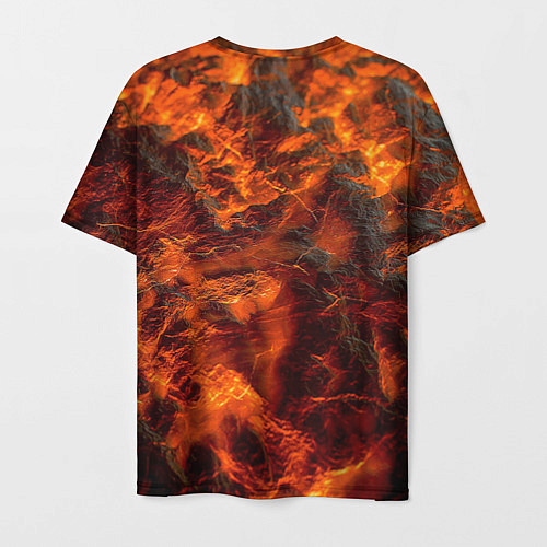 Мужская футболка Огенная лава / 3D-принт – фото 2