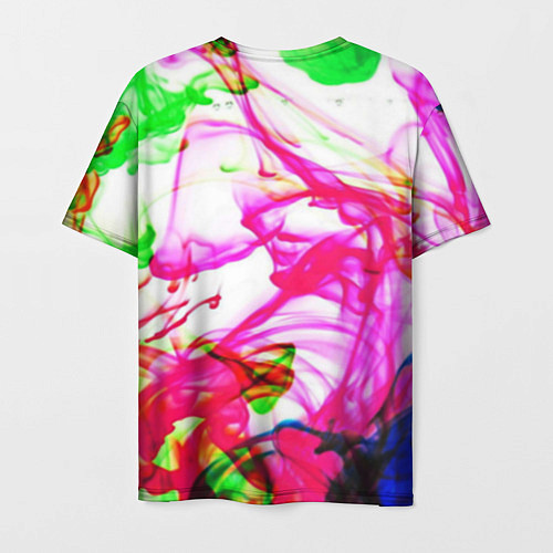 Мужская футболка Неоновые краски в воде / 3D-принт – фото 2