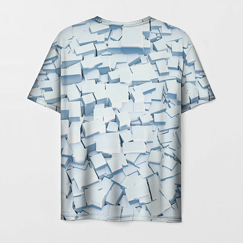 Мужская футболка Множество белых кубов в абстракции / 3D-принт – фото 2