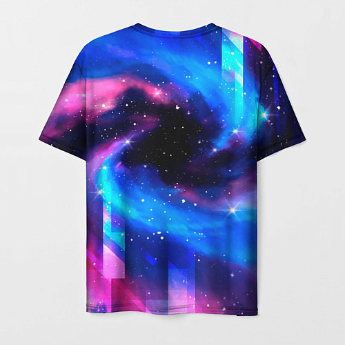 Мужская футболка Paramore неоновый космос / 3D-принт – фото 2