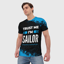 Футболка мужская Trust me Im sailor dark, цвет: 3D-принт — фото 2
