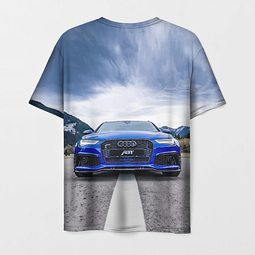 Мужская футболка Audi ABT - sportsline на трассе / 3D-принт – фото 2