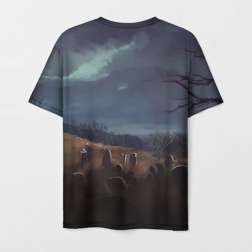 Мужская футболка Ктулху на кладбище / 3D-принт – фото 2