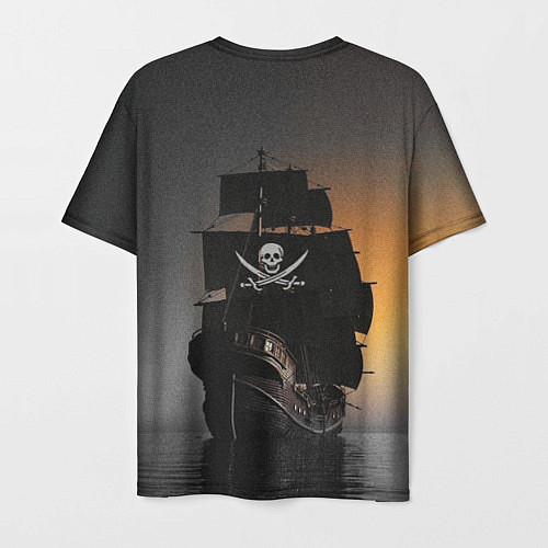 Мужская футболка Пиратский фрегат / 3D-принт – фото 2