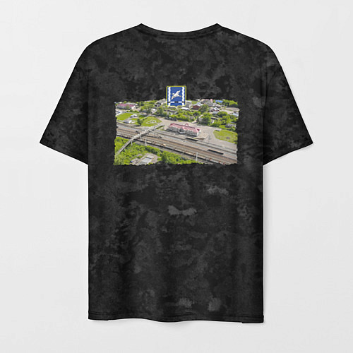 Мужская футболка Зуевка - вокзал - вид с высоты / 3D-принт – фото 2