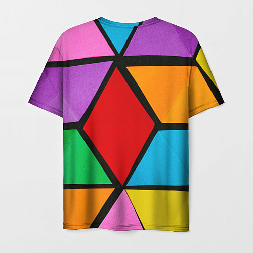 Мужская футболка Множество разноцветных ромбов / 3D-принт – фото 2