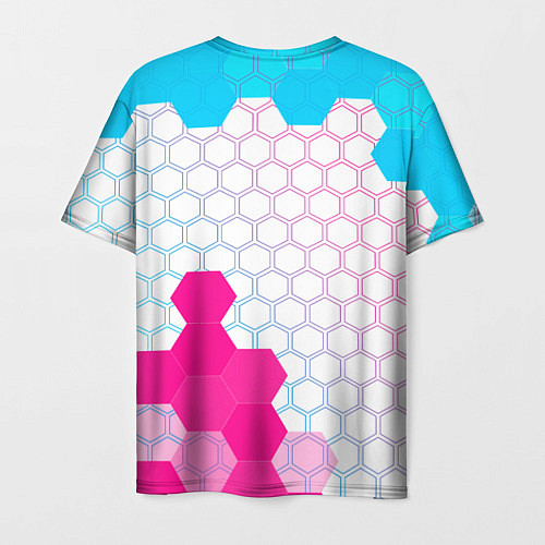 Мужская футболка Dead by Daylight neon gradient style: надпись, сим / 3D-принт – фото 2