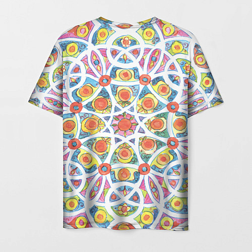 Мужская футболка Кружевной узор мандала / 3D-принт – фото 2
