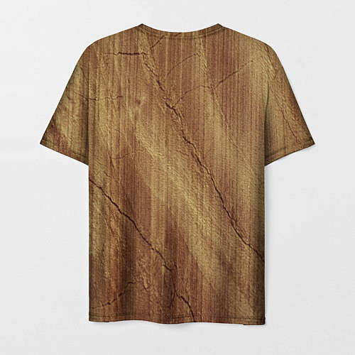 Мужская футболка Деревянная текстура / 3D-принт – фото 2