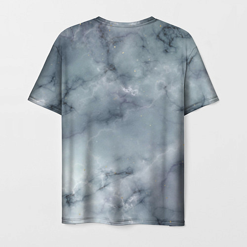 Мужская футболка Натуральный дымчатый мрамор текстура / 3D-принт – фото 2