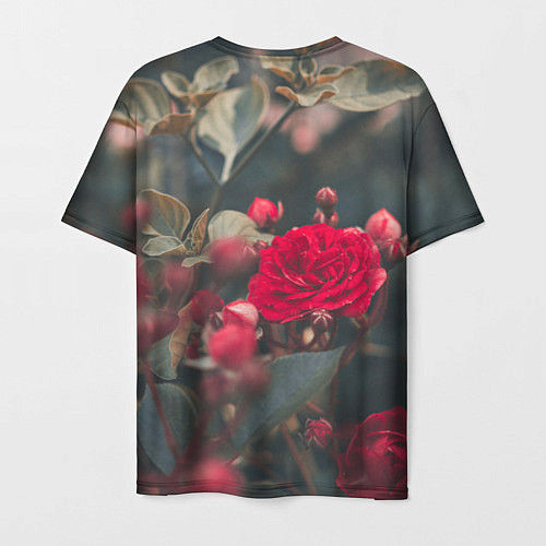 Мужская футболка Красная дикая роза / 3D-принт – фото 2