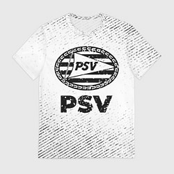 Футболка мужская PSV с потертостями на светлом фоне, цвет: 3D-принт