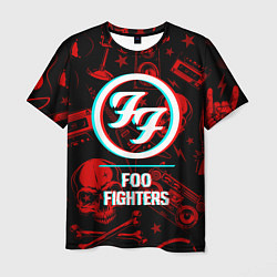 Футболка мужская Foo Fighters rock glitch, цвет: 3D-принт