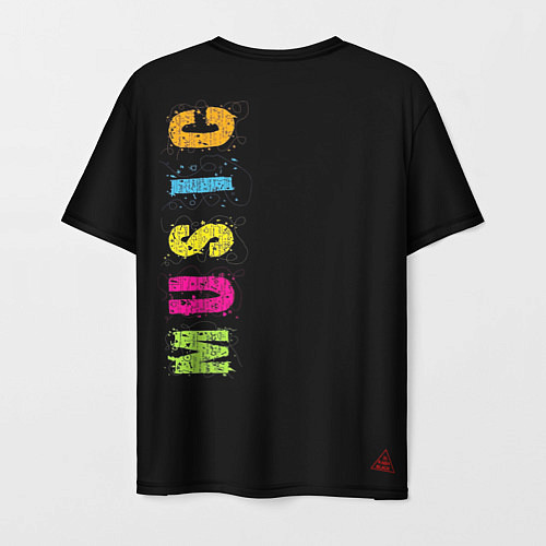 Мужская футболка Music разноцветная музыка / 3D-принт – фото 2