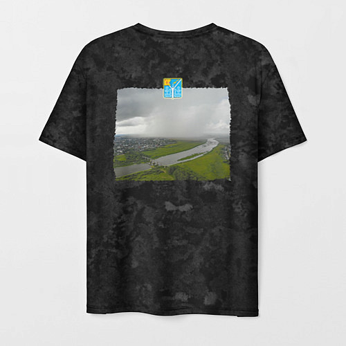 Мужская футболка Советск - каланча - на черном фоне / 3D-принт – фото 2