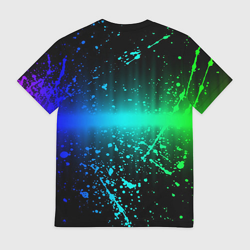 Мужская футболка Неоновая абстракция / 3D-принт – фото 2