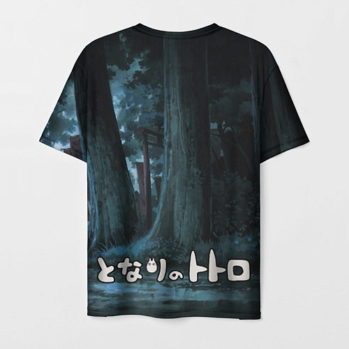 Мужская футболка Totoro in rain forest / 3D-принт – фото 2